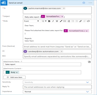 Power automates flow